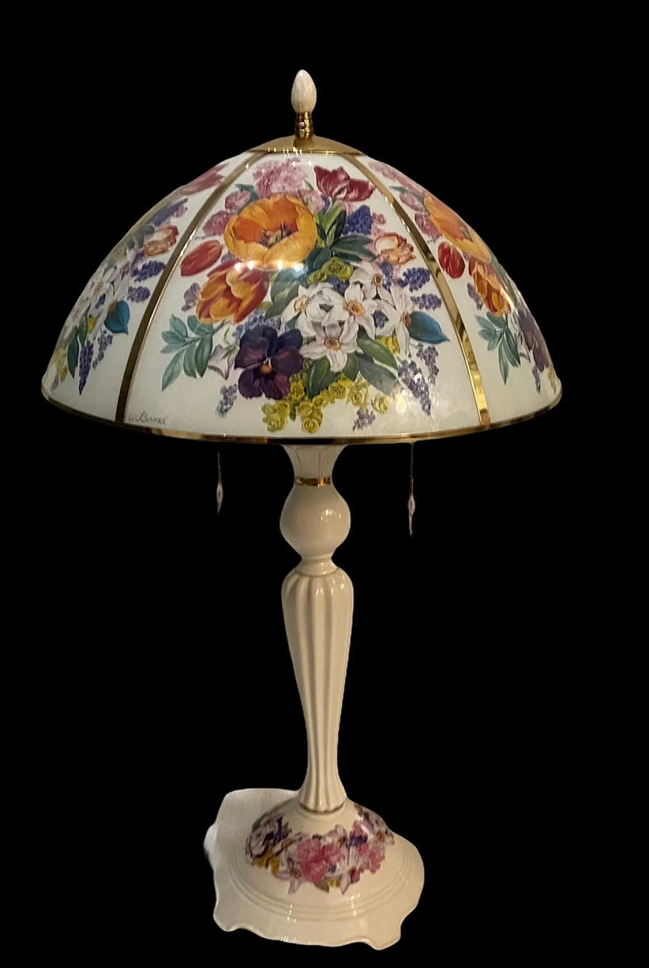 Flower table lamp by Ursula Band for The Bradford Exchange, early 21st century 6