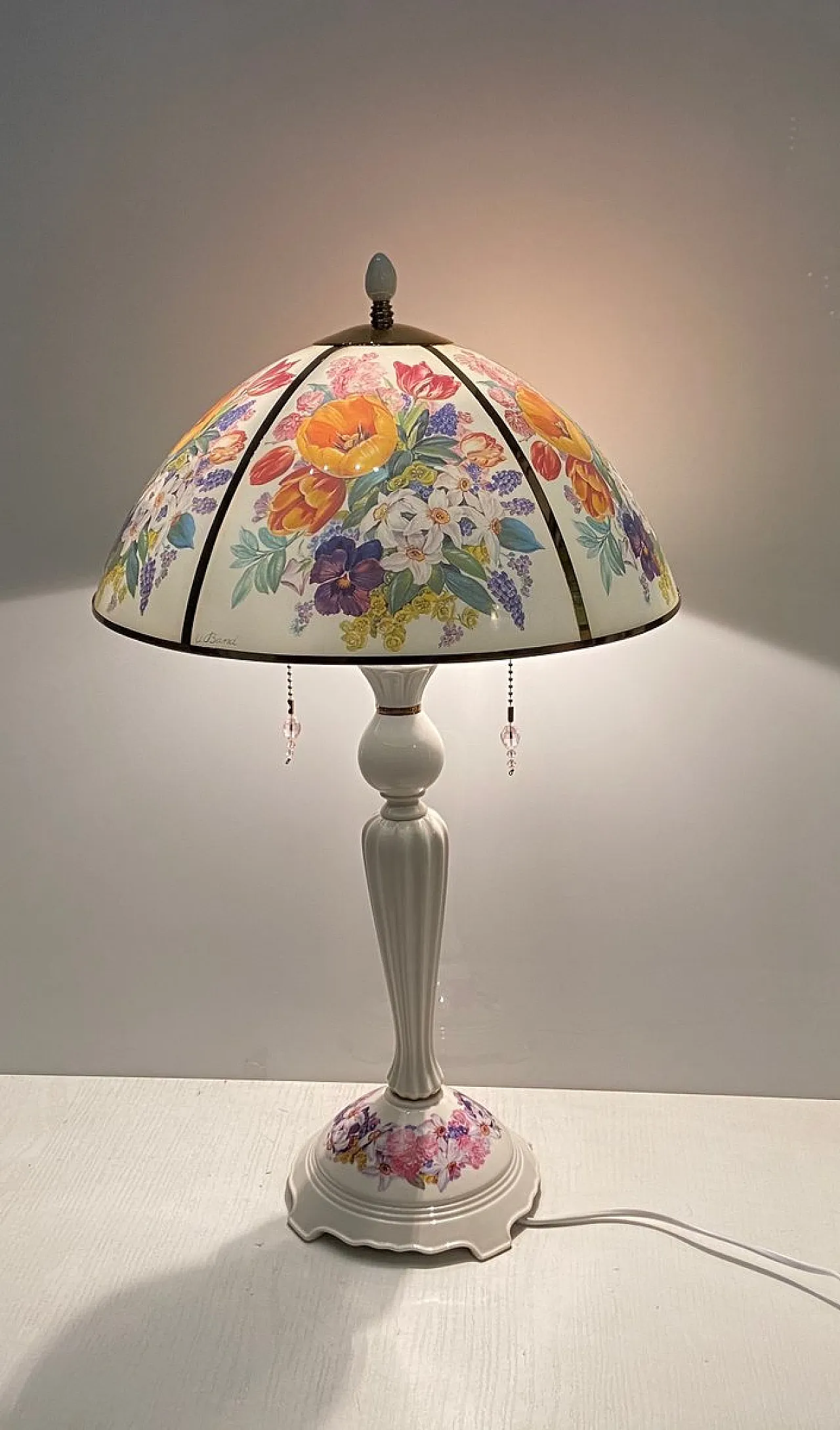 Flower table lamp by Ursula Band for The Bradford Exchange, early 21st century 7