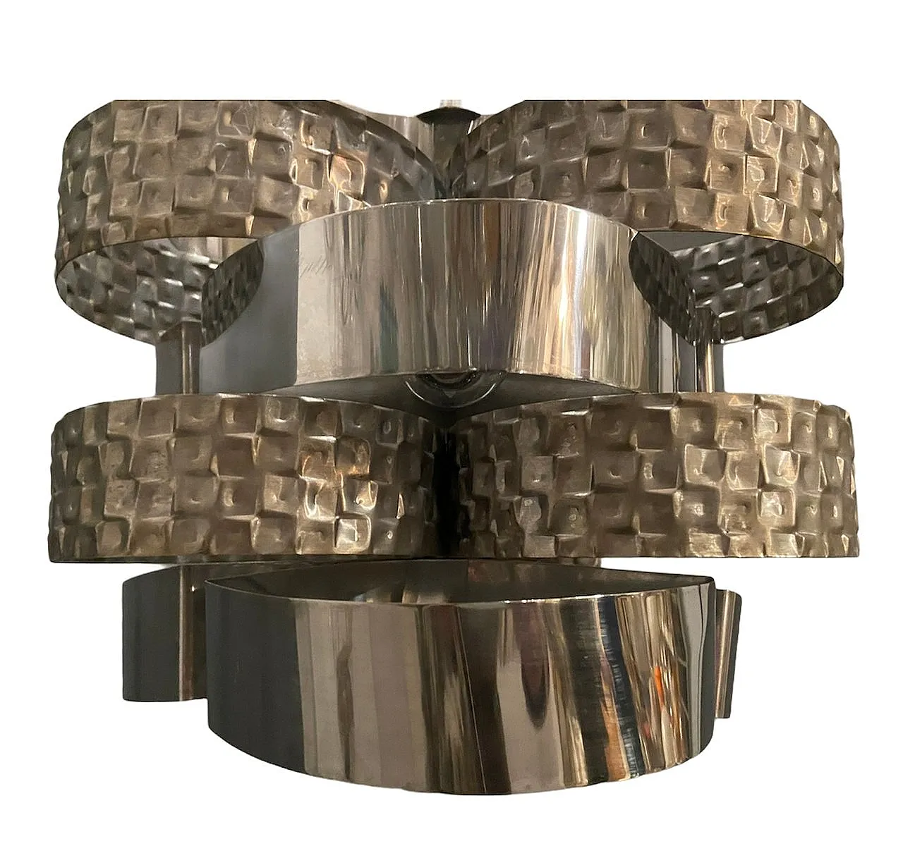 Lampada a sospensione Mid-Century in metallo di Mazzega, anni '70 6