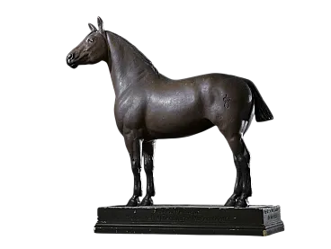 Max Landsberg, scultura cavallo da tiro razza Oldenburg, inizio '900