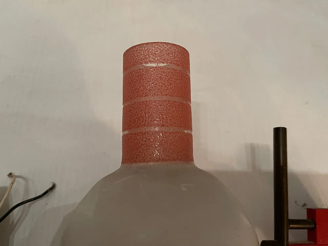 Pair of Red Glass Sconces from Stilnovo, 1950s 7