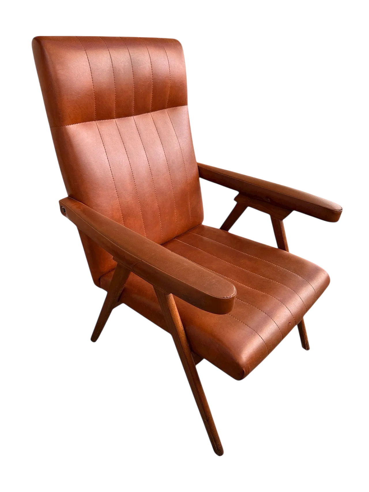 Modernist recliner armchair, mid-20th century 11