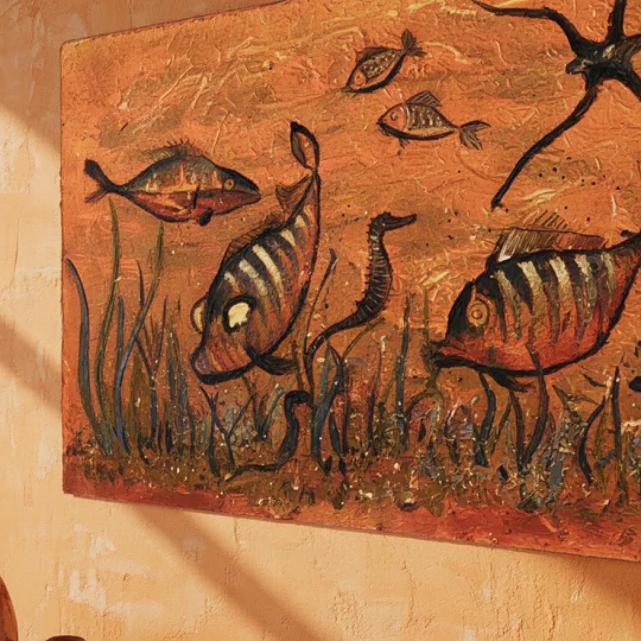 Flying Fish, pittura tessile, anni '70 5