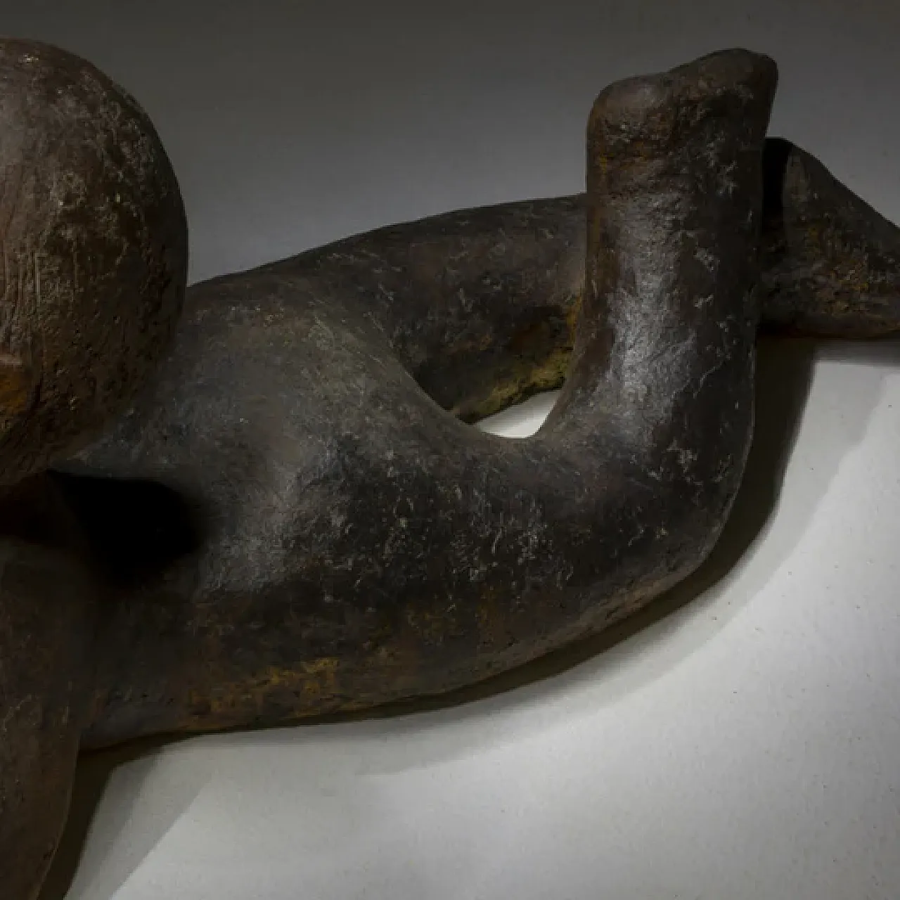 Bambino, statua da giardino in ceramica, fine '900 2