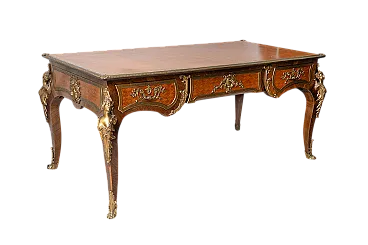 French Napoleon III desk in exotic wood, 19th century
