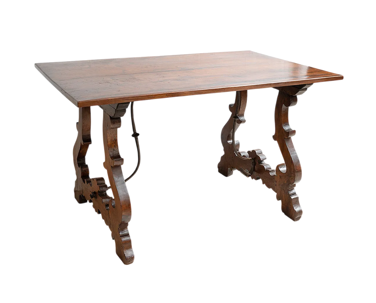 Tavolo fratino in noce massello, inizi '700 7