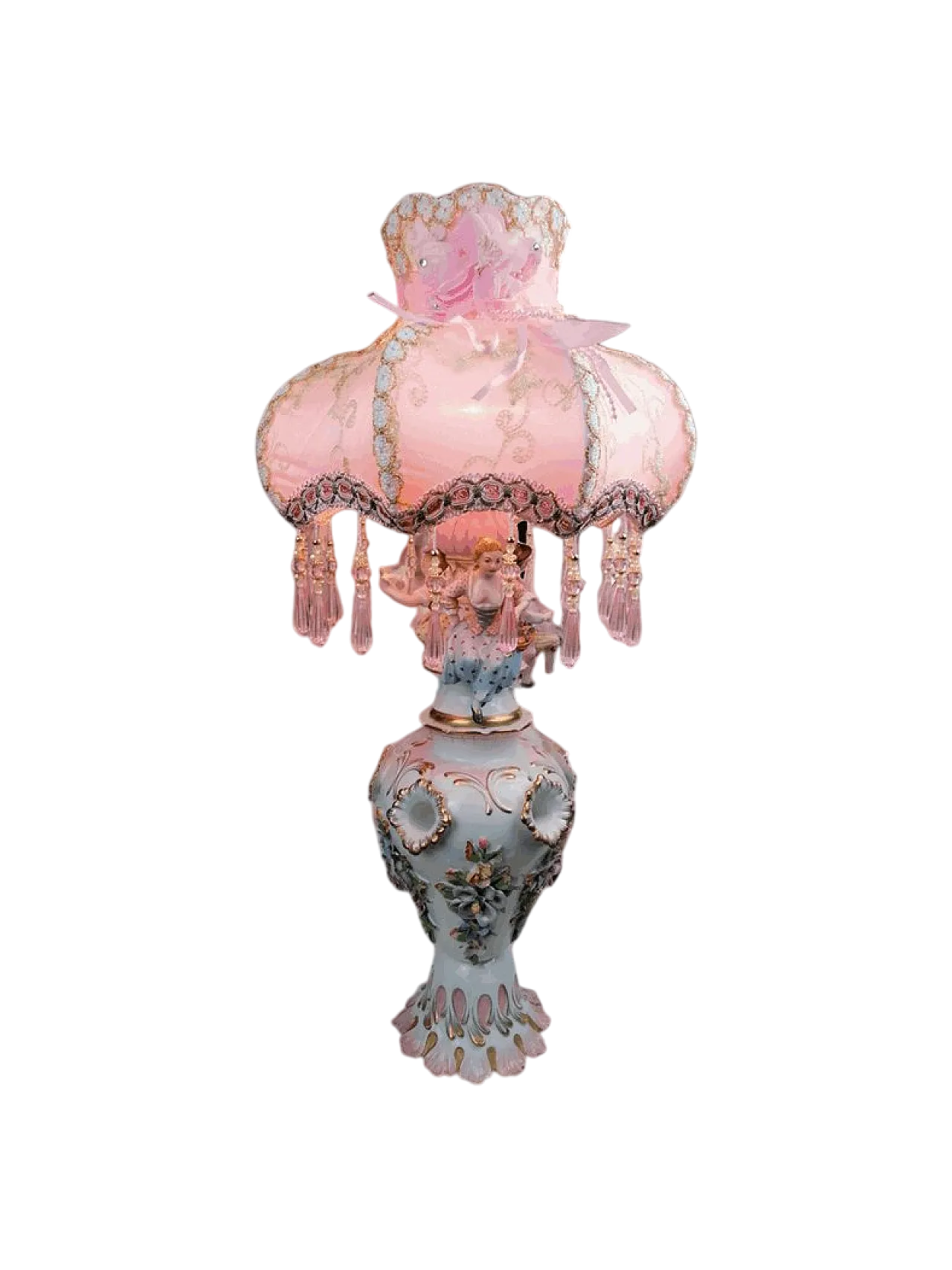 Lampada da tavolo in ceramica di Meissen, XIX secolo 14