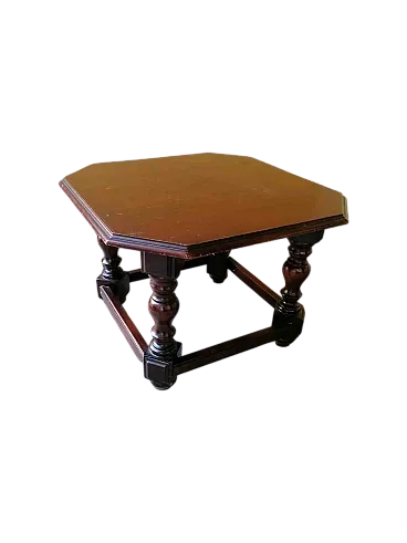 Tavolino ottagonale in noce