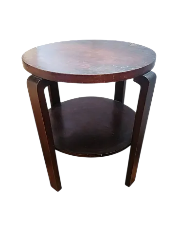 Tavolino da caffè vintage Art Déco in noce, 1950