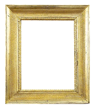 Napoleon III Empire frame in gilded and carved wood, 19th century