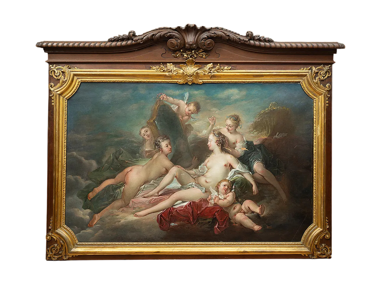 Oil painting on canvas in the manner of Francois Boucher, 18th century 10