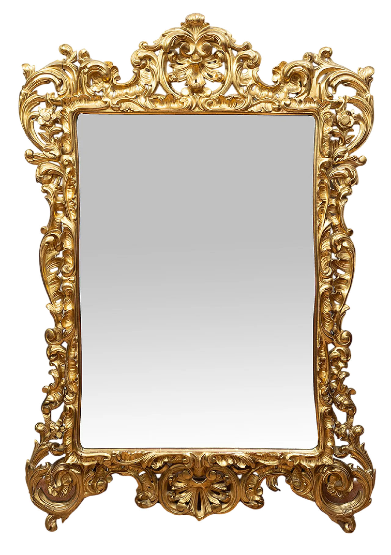 Louis XV style mirror in gilded and carved wood, 19th century 7