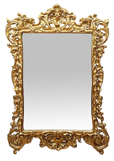 Louis XV style mirror in gilded and carved wood, 19th century