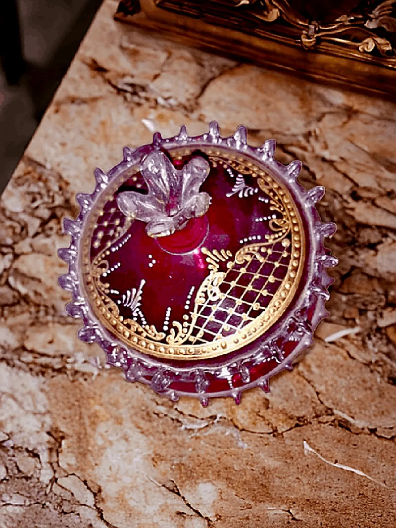 Murano Glass Candy Holder from Manifattura di Murano, 70s 4