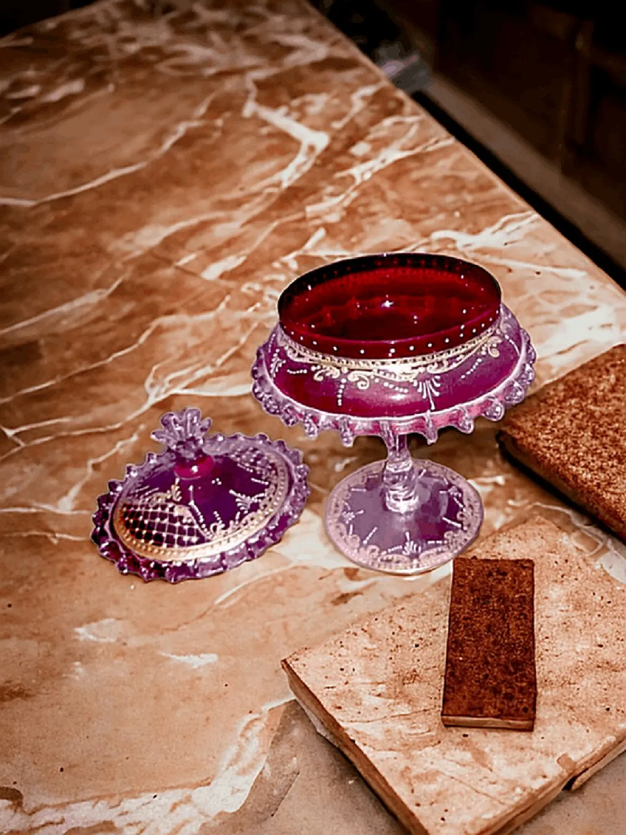 Murano Glass Candy Holder from Manifattura di Murano, 70s 5