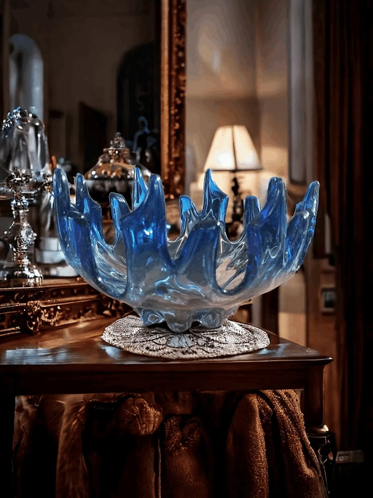 Ciotola Centrotavola in Vetro di Murano attribuita a Flavio Poli, anni '60 1