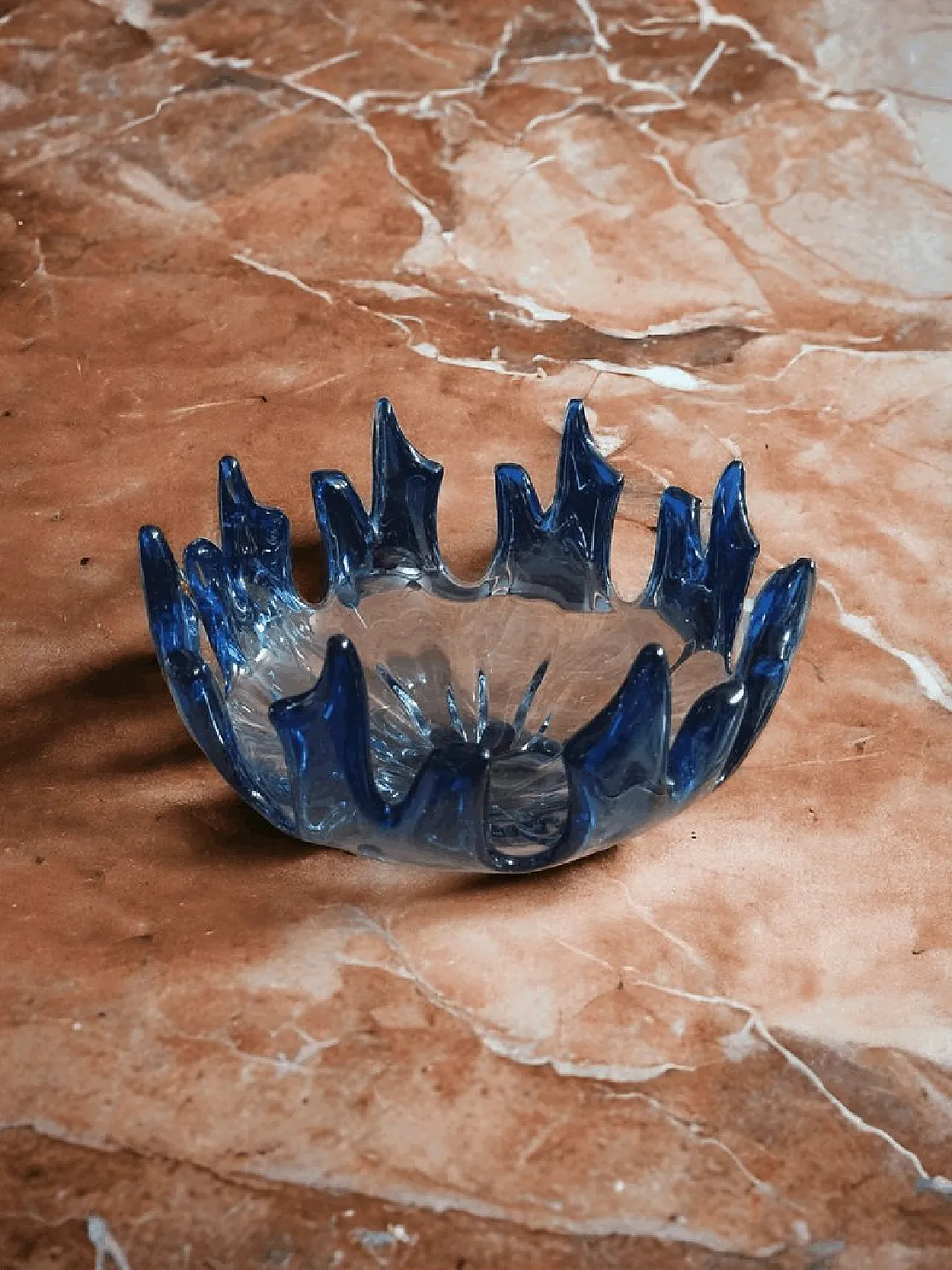 Ciotola Centrotavola in Vetro di Murano attribuita a Flavio Poli, anni '60 2