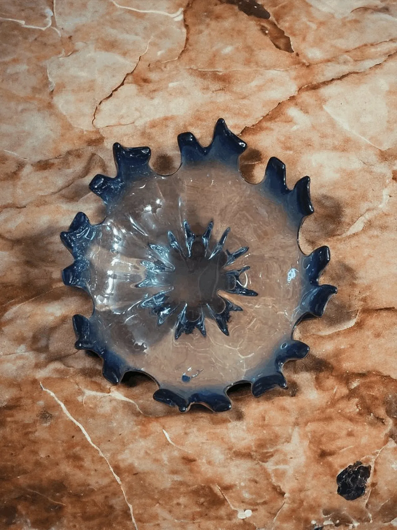 Ciotola Centrotavola in Vetro di Murano attribuita a Flavio Poli, anni '60 3