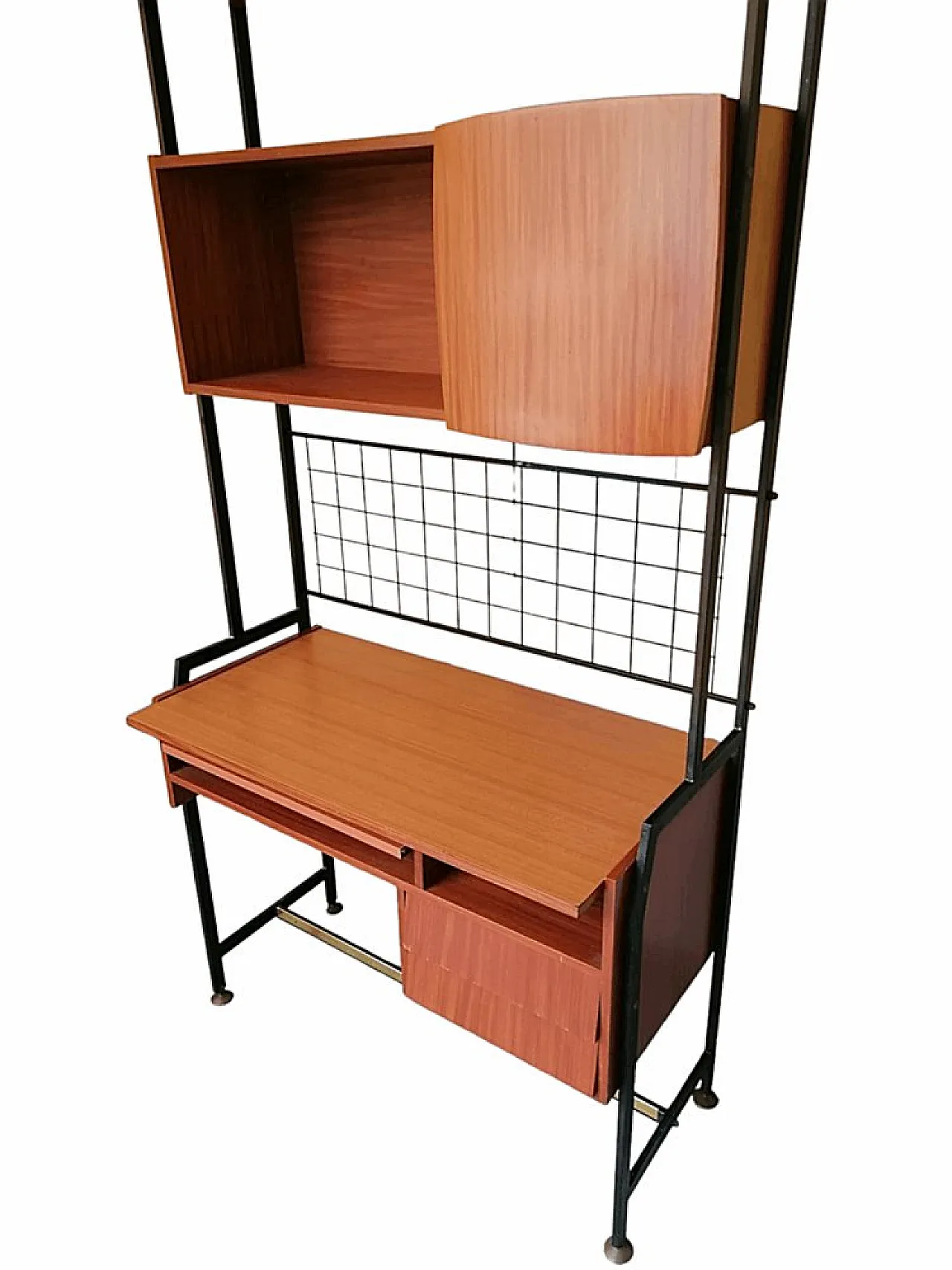 Libreria svedese con 2 ripiani da scrivania, anni '70 2