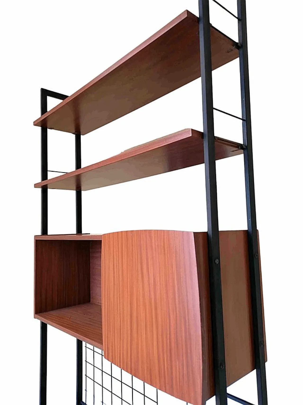 Libreria svedese con 2 ripiani da scrivania, anni '70 3