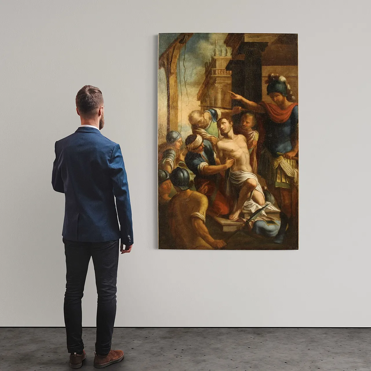 Religious painting, Saint Sebastian, 17th century 3