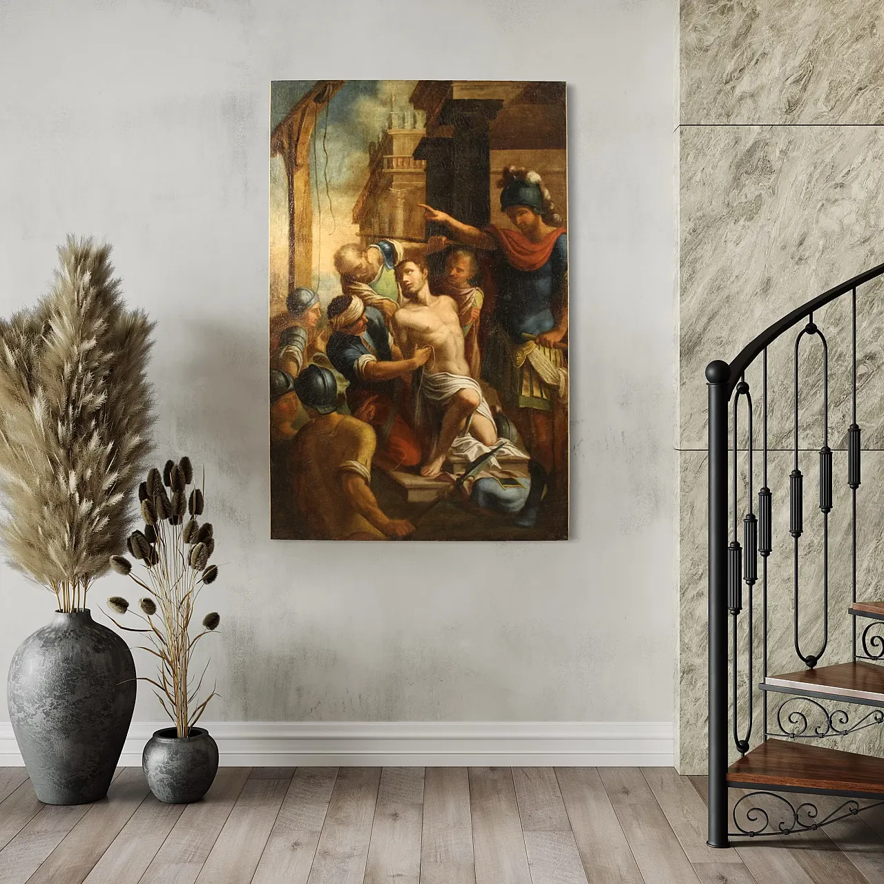 Religious painting, Saint Sebastian, 17th century 8