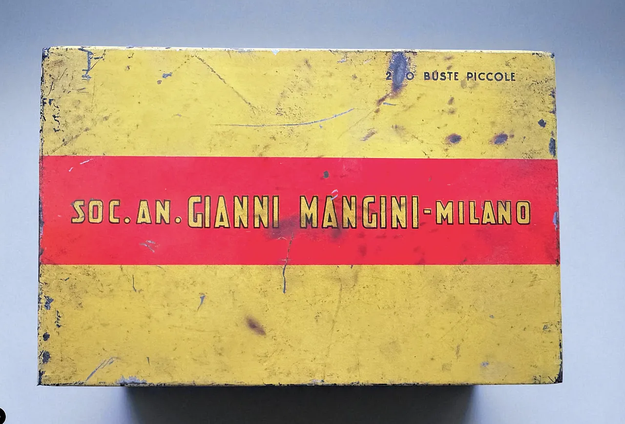 Scatola di latta Zafferano 3 cuochi, anni '40 5