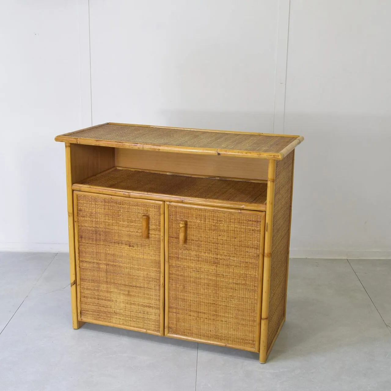 Sideboard in bamboo and rattan, 1960s 2