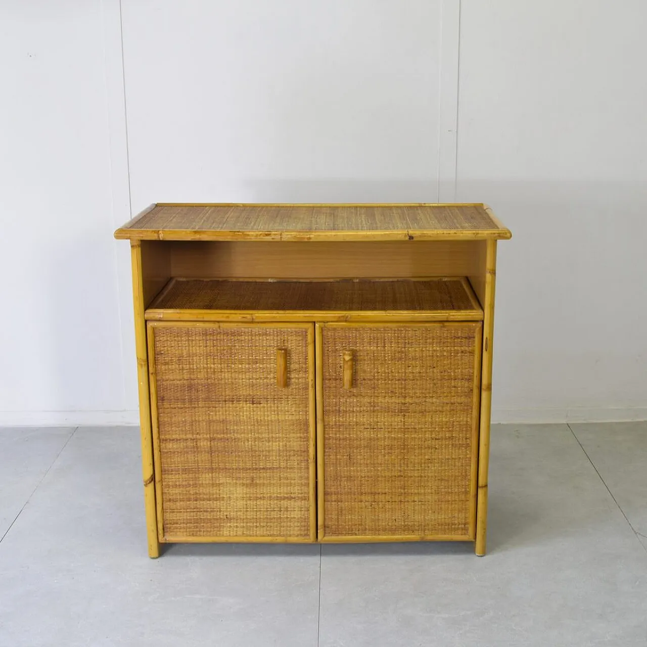 Sideboard in bamboo and rattan, 1960s 3