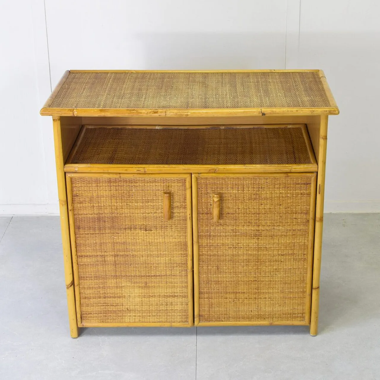 Sideboard in bamboo and rattan, 1960s 4