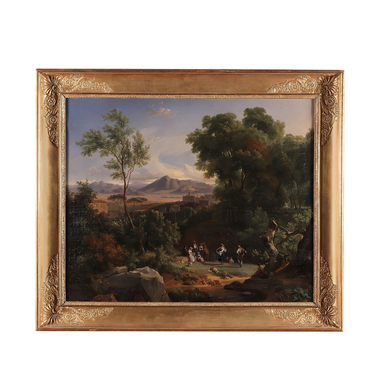 Veduta di Frascati, olio su tela, '800 2