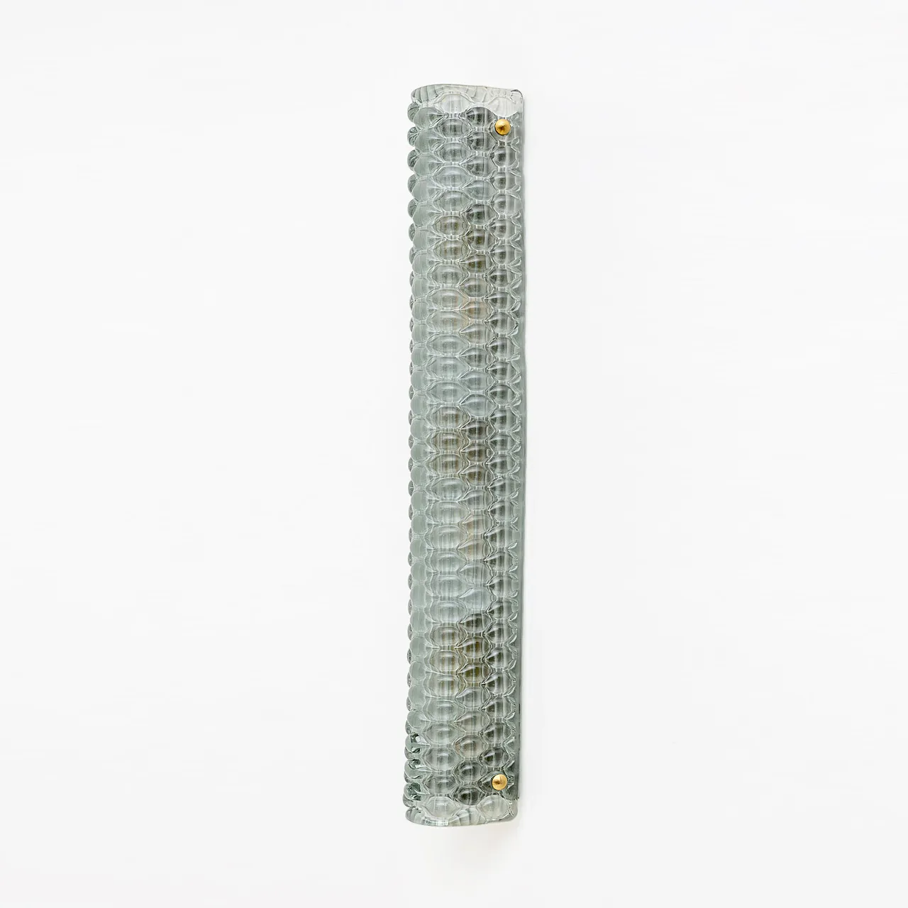 Coppia di lampade in ottone e vetro di Murano verde chiaro, 2000 5