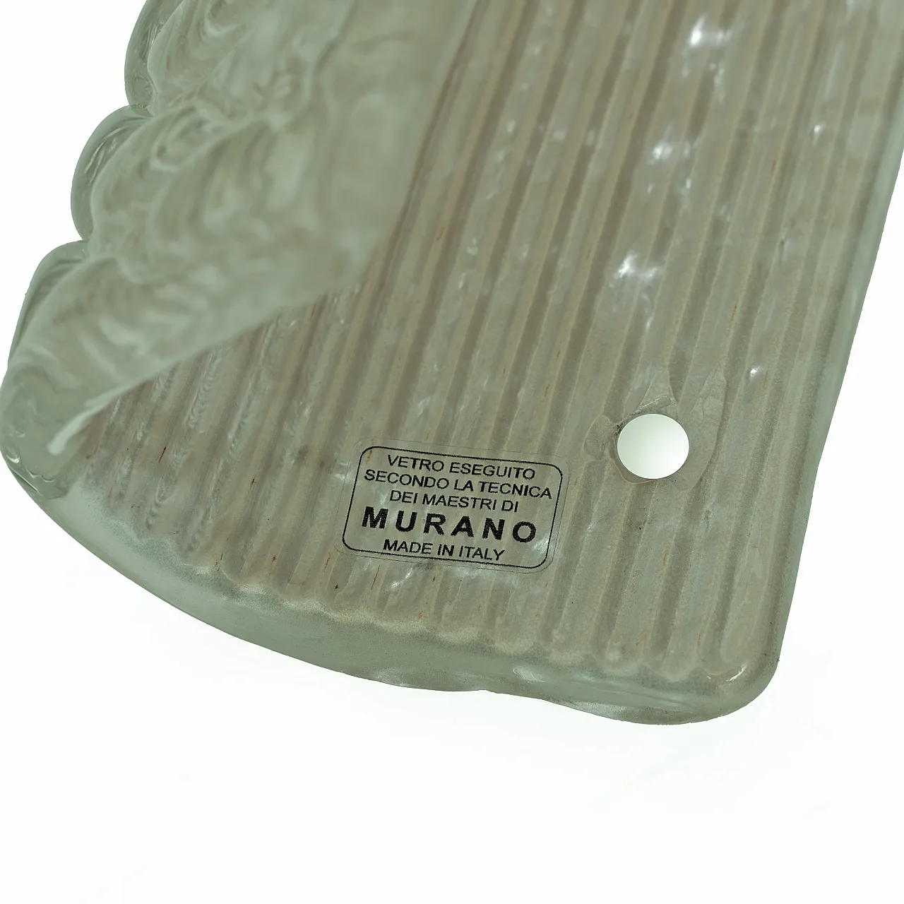 Coppia di lampade in ottone e vetro di Murano verde chiaro, 2000 9