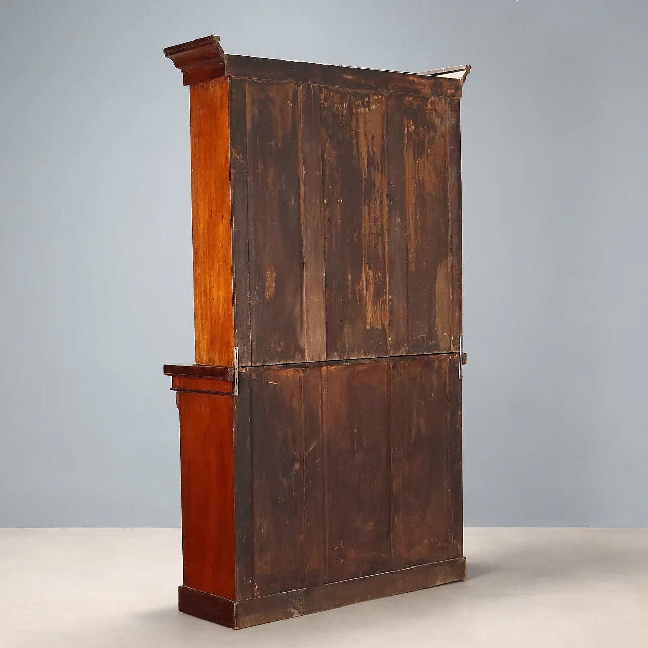 Libreria vittoriana in mogano e vetro, fine '800 9