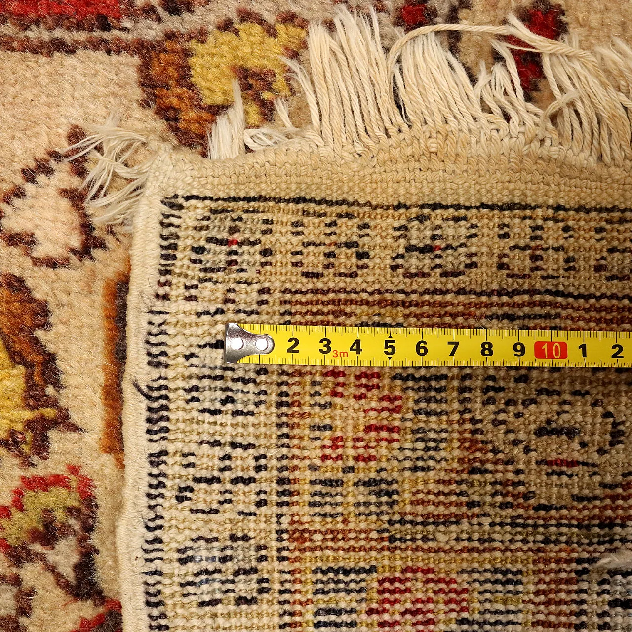 Tappeto Fango in cotone e lana, realizzato a mano, nodo grosso, '900 7