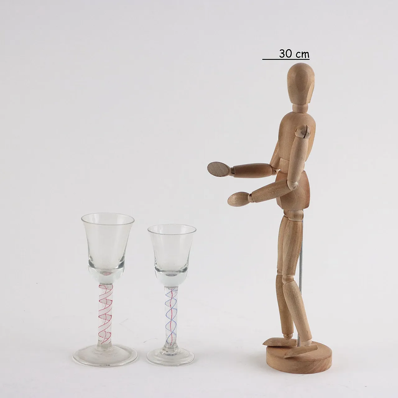 4 Calici in vetro a filigrana di Murano, fine '700 2