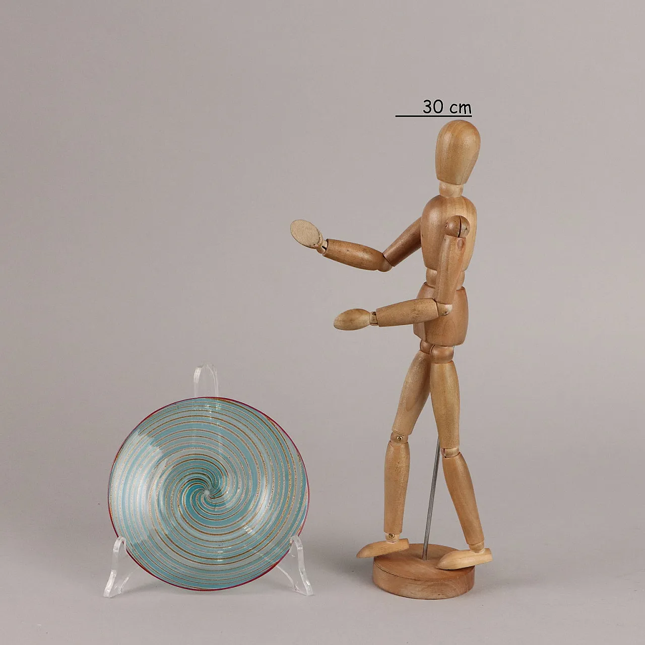 Coppia di piattini in vetro di Murano, fine '700 2