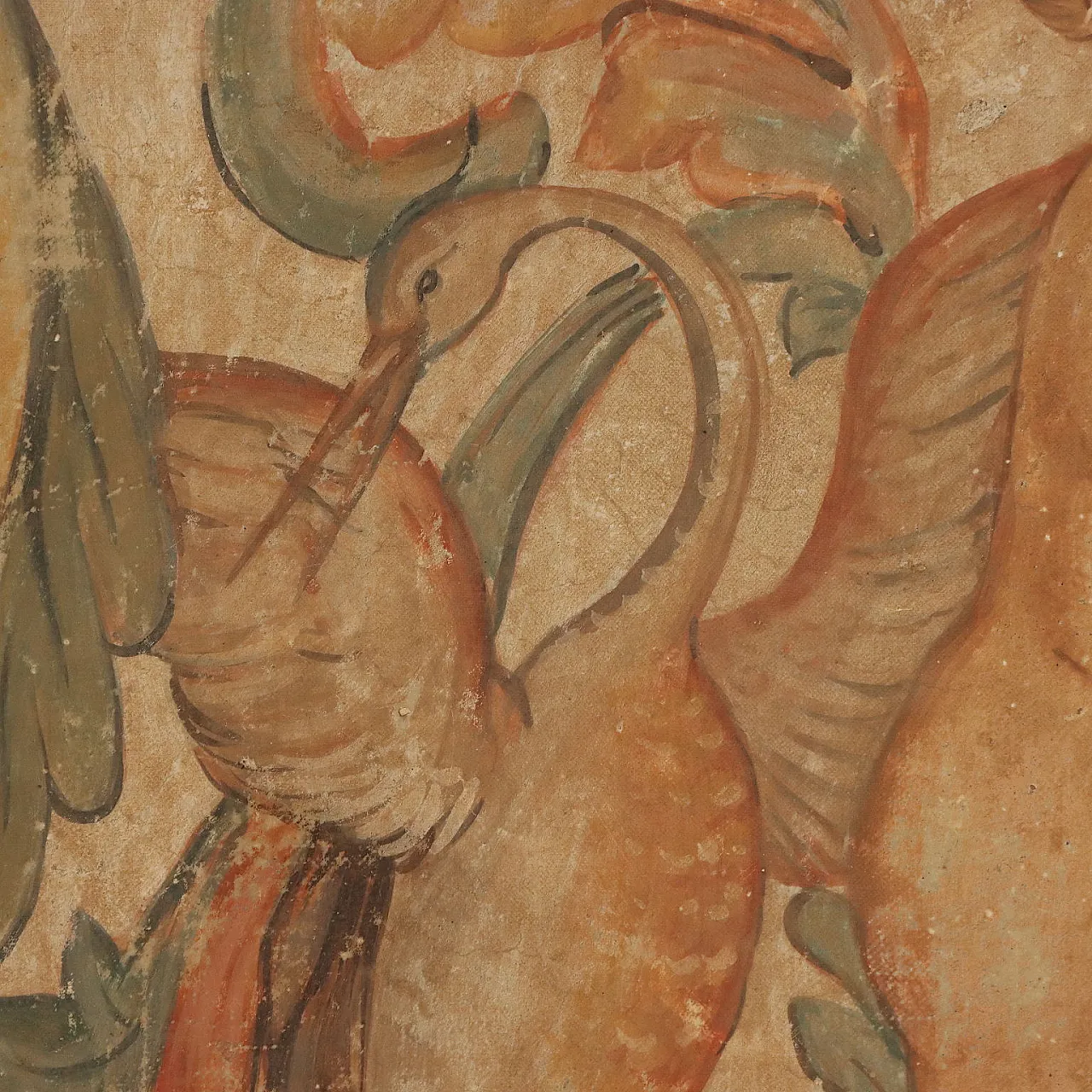 Angeli grotteschi, finto affresco su tela, '900 6