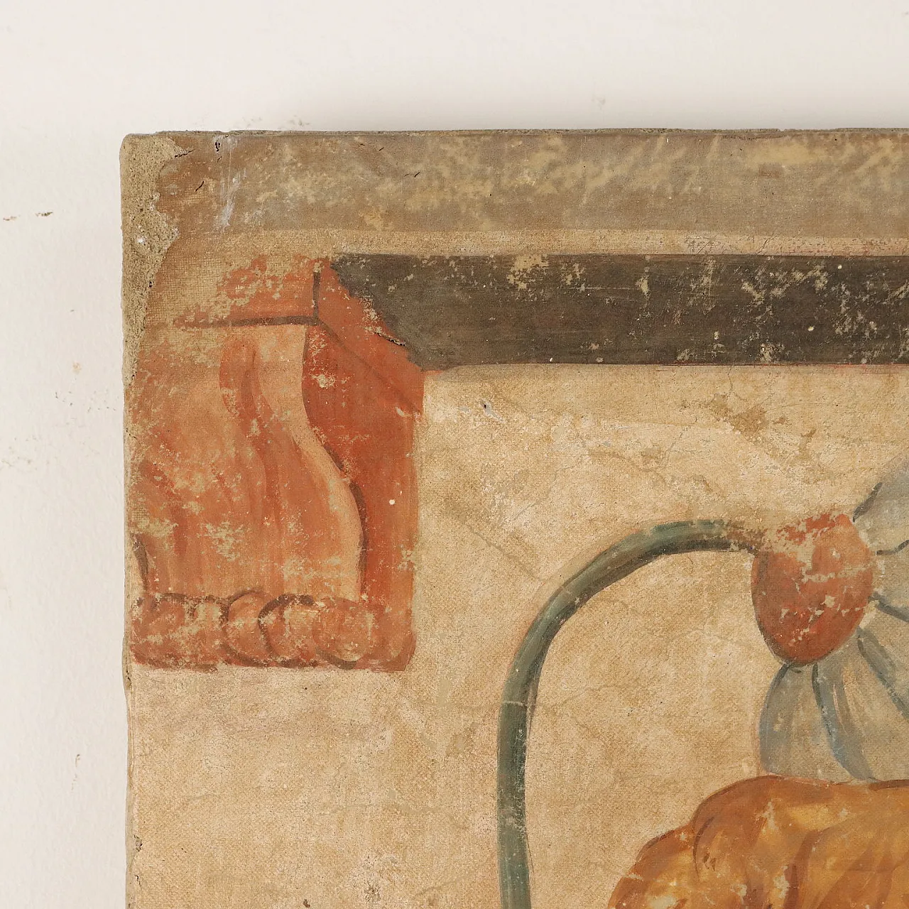 Angeli grotteschi, finto affresco su tela, '900 8