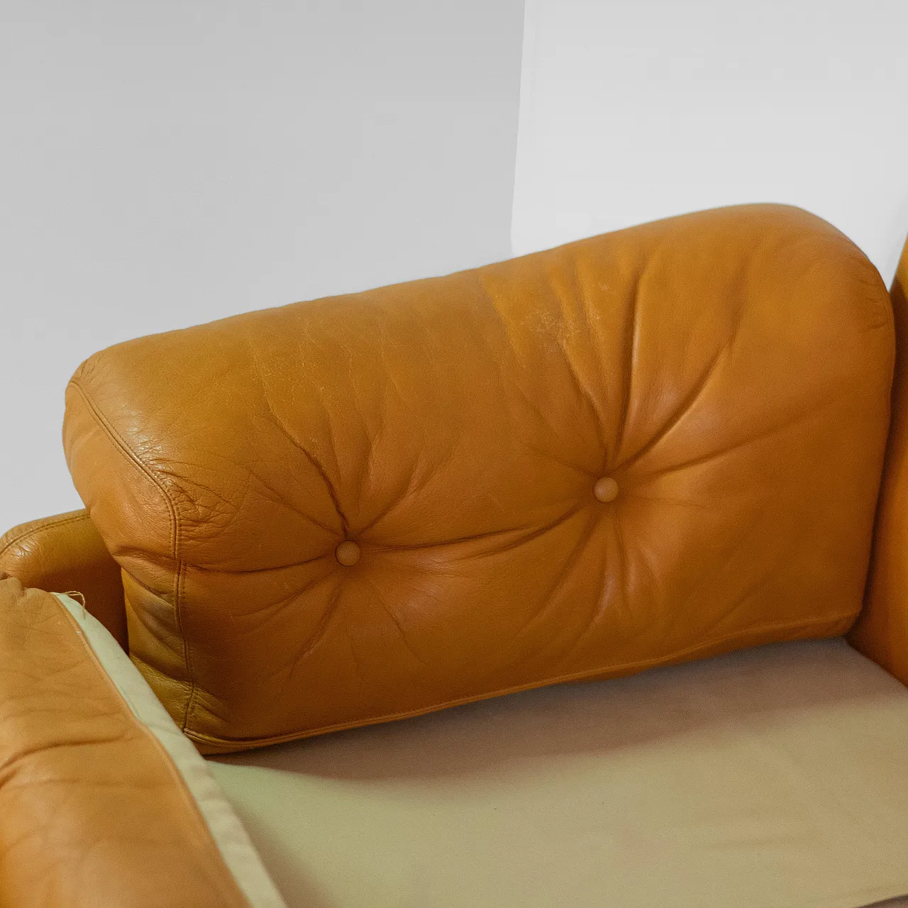 Divano Coronado di Tobia Scarpa per C&B in pelle, anni '70 12