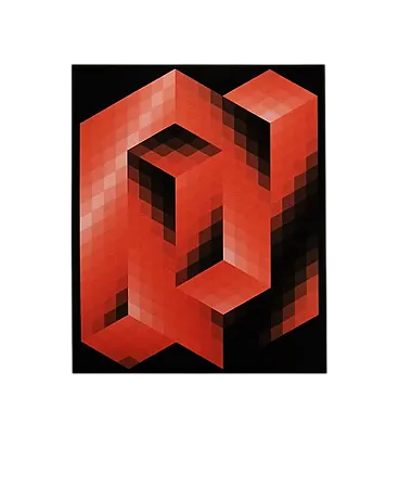 Victor Vasarely, litografia in edizione limitata numerata, anni '70