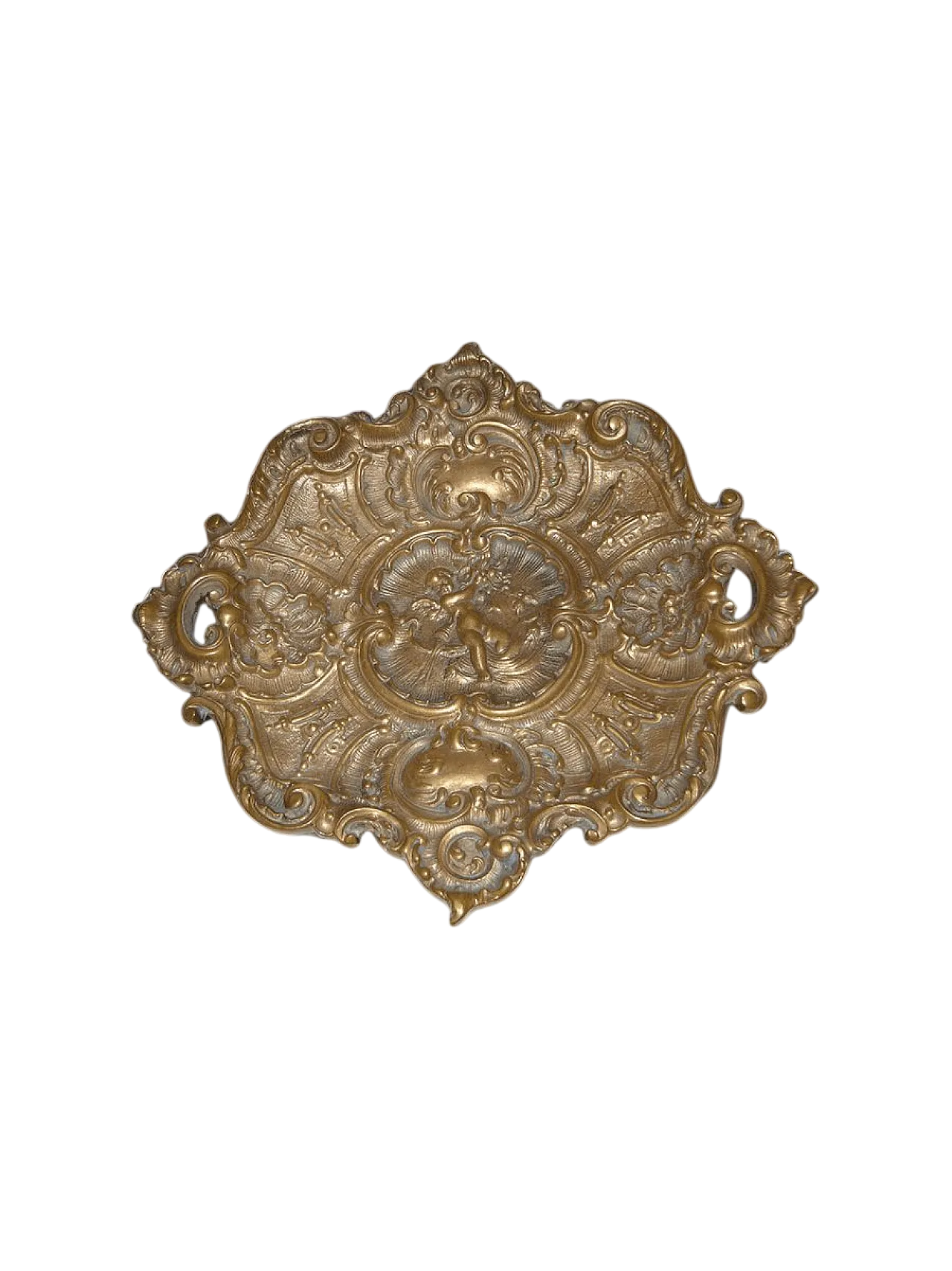 Centrotavola in bronzo raffigurante Cupido, primo '900 10