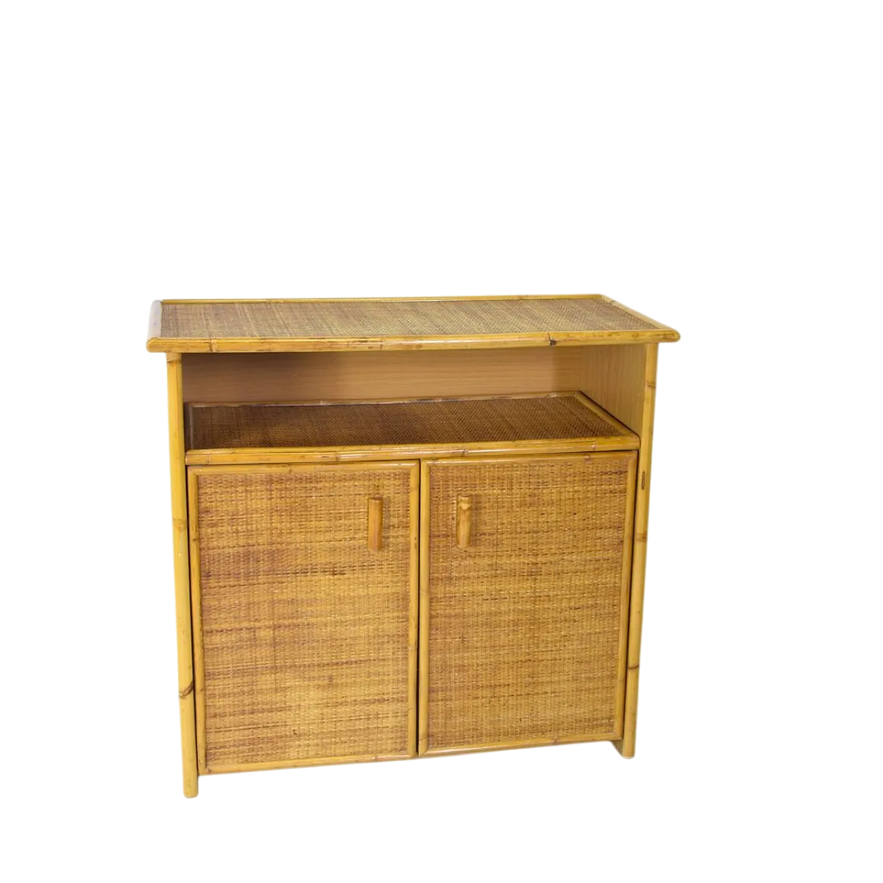 Sideboard in bamboo and rattan, 1960s 10