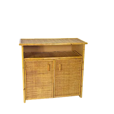 Sideboard in bamboo and rattan, 1960s