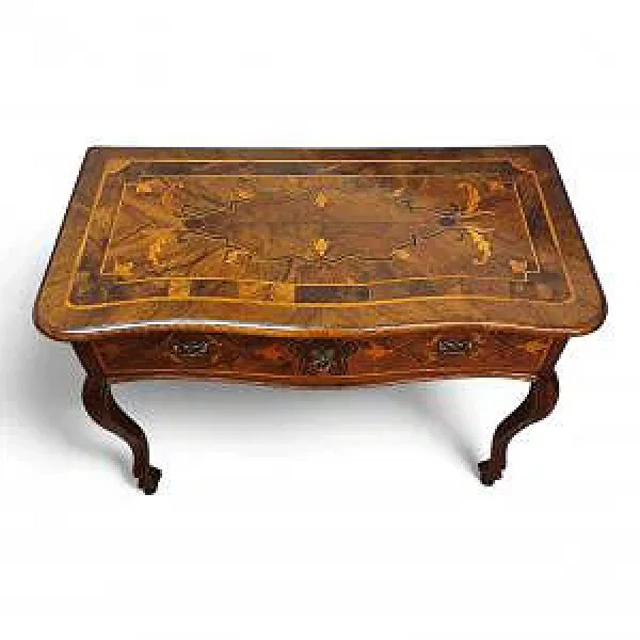 Scrittoio in legno intarsiato, '700 5