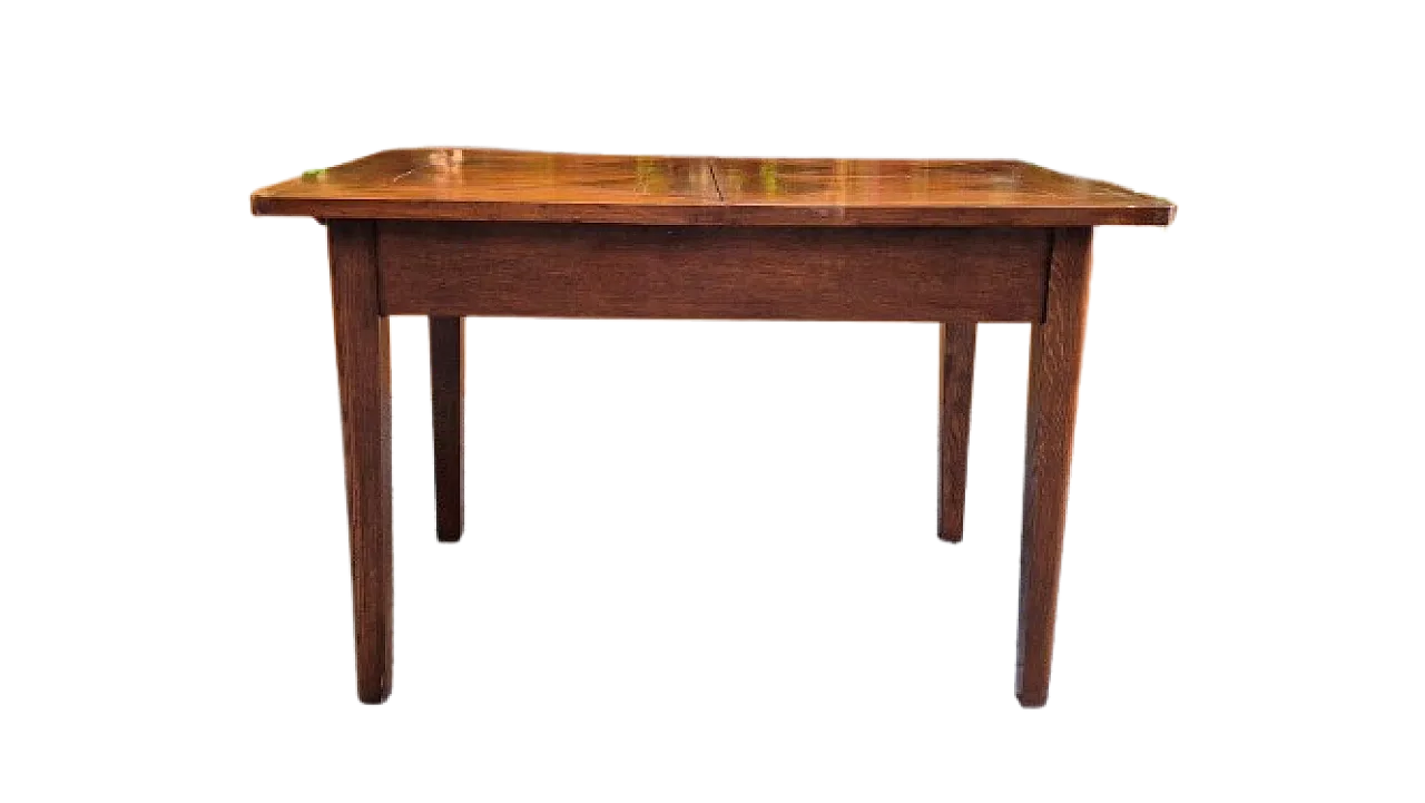 Viennese oak wood extendable table, 19th century 9