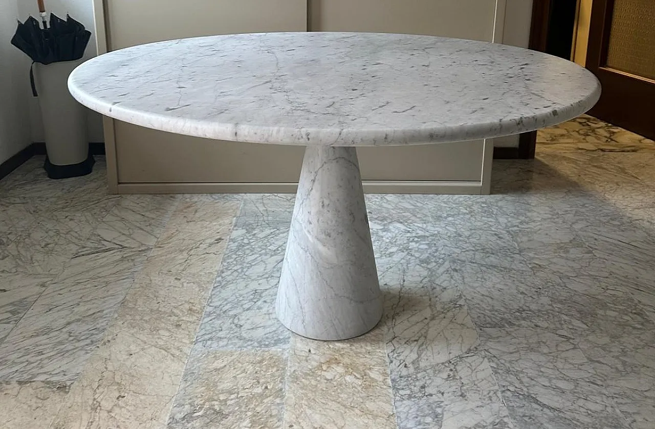M1 Mangiarotti table in Carrara marble, 70s 8