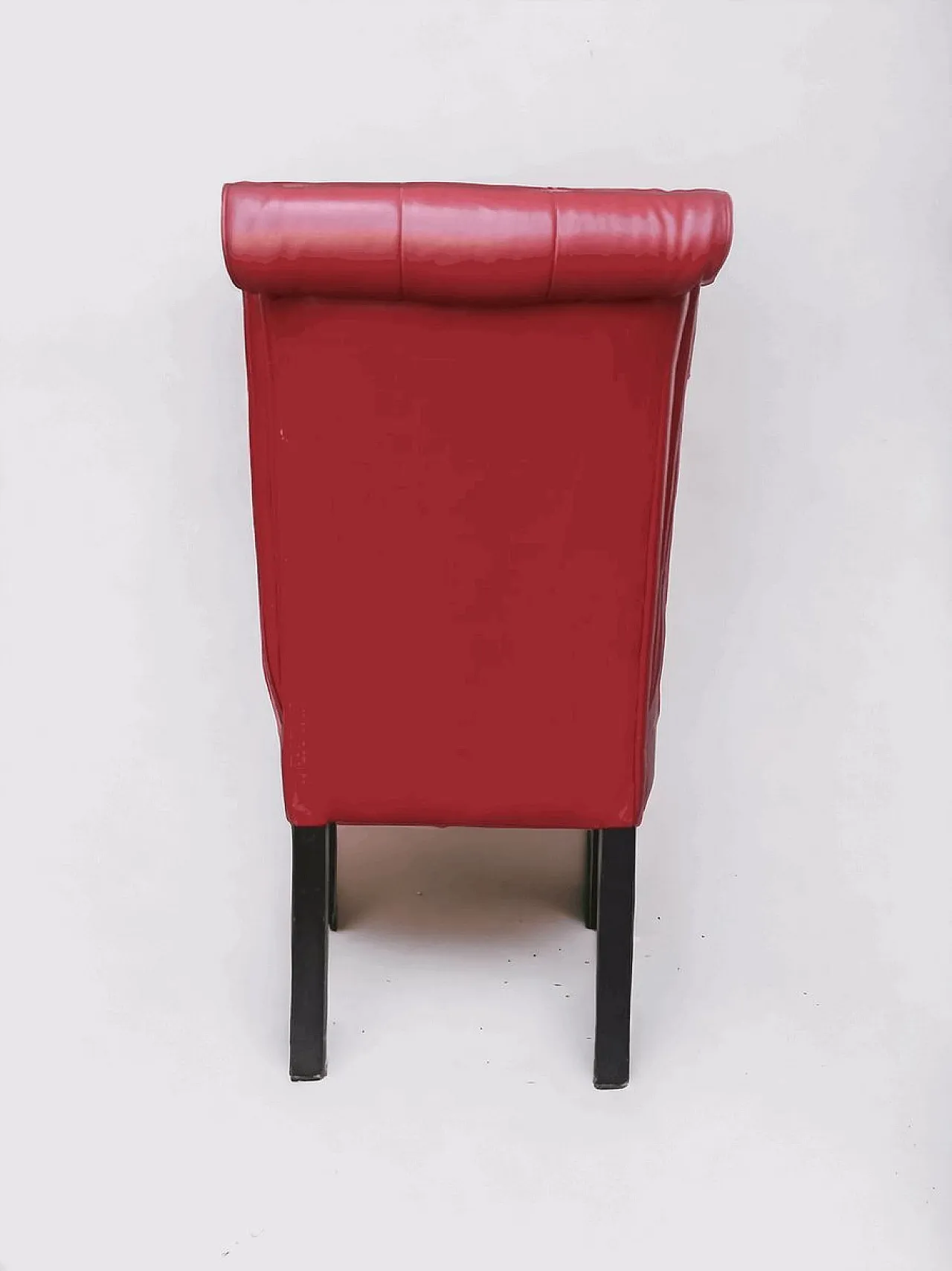 Coppa di sedie Chesterfield in pelle, anni '90 3