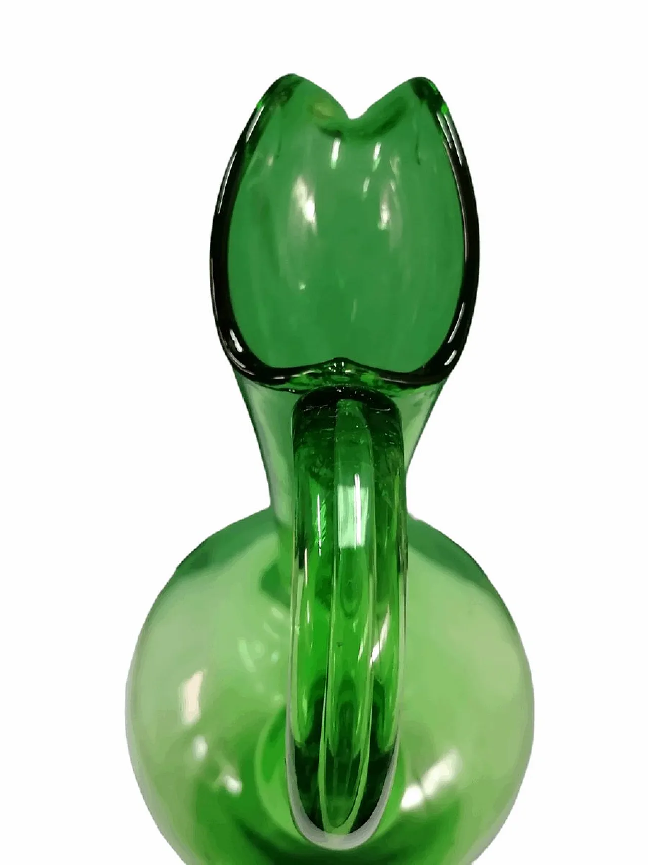 Vaso brocca in vetro soffiato attribuito a Taddei per Empoli, '900 3