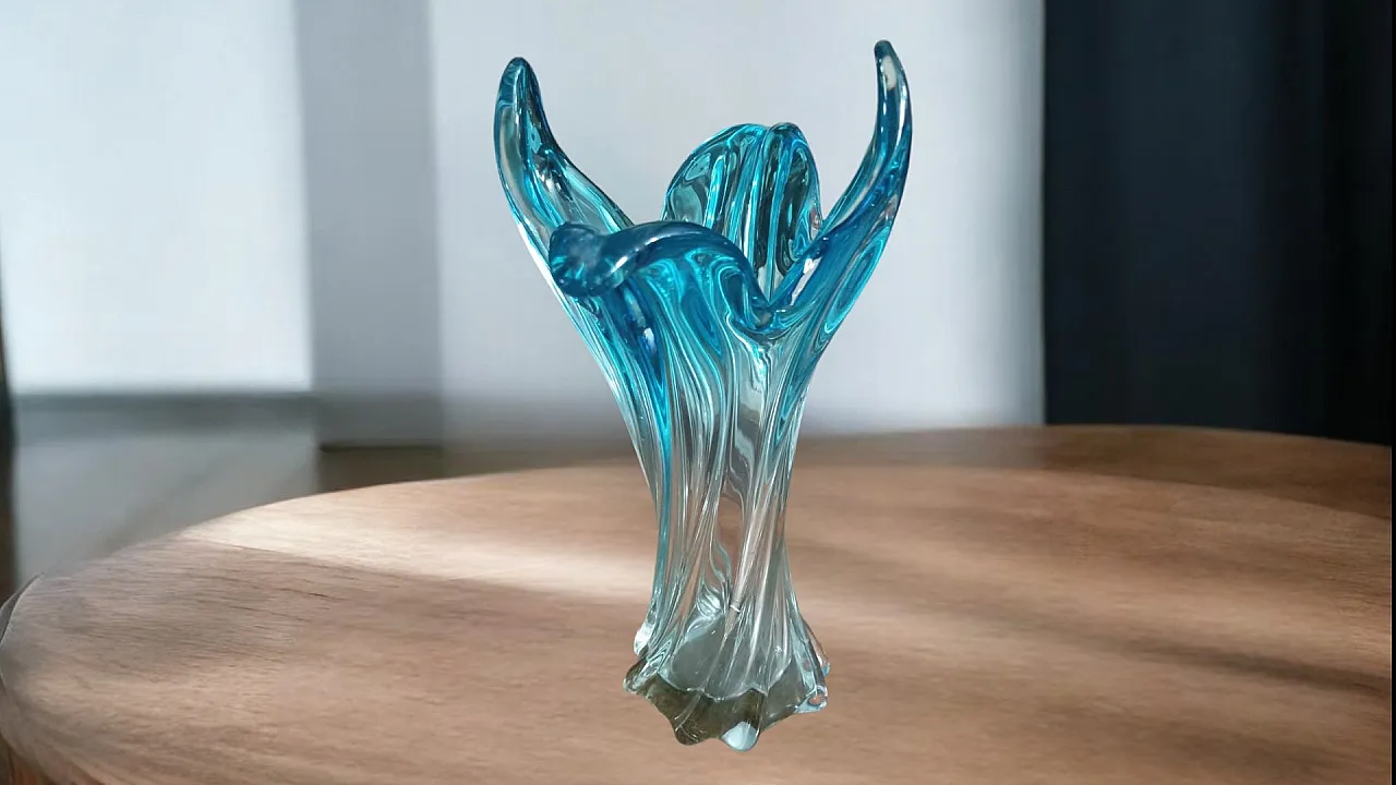 Vaso in vetro di Murano, anni '70 1